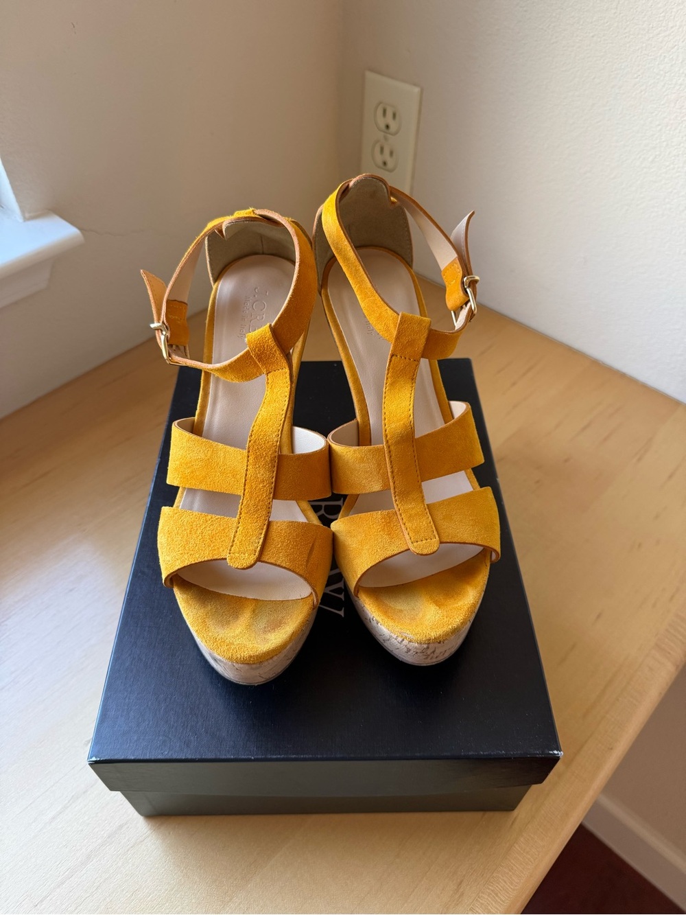 JCrew Palma Suede Platform Wedge Sandals